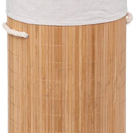 Panier à linge en bambou - 48 litres - 35 x 50 cm - avec couvercle