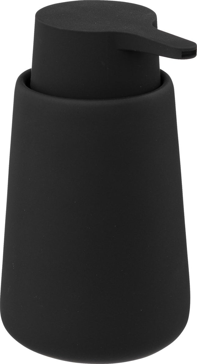 Distributeur de savon/pompe à savon en céramique - noir - 250 ml