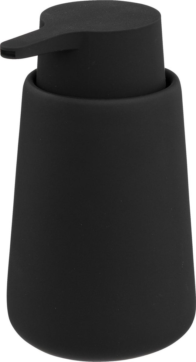 Distributeur de savon/pompe à savon en céramique - noir - 250 ml