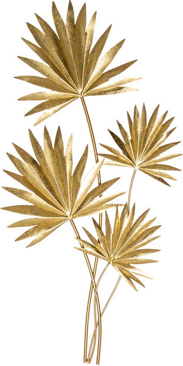 Wall decoration 4 palm leaves 365 x 73 cm gold