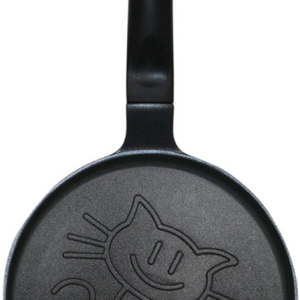 Klausberg KB-7973 Crêpière - Motif Chat - Ø18 cm - Revêtement Antiadhésif Noir - Compatible Tous Feux Dont Induction - Motif Chat -