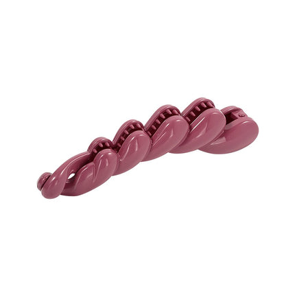 Pince à cheveux fuchsia tressée – Accessoire tendance – 12 cm – Matériau PC