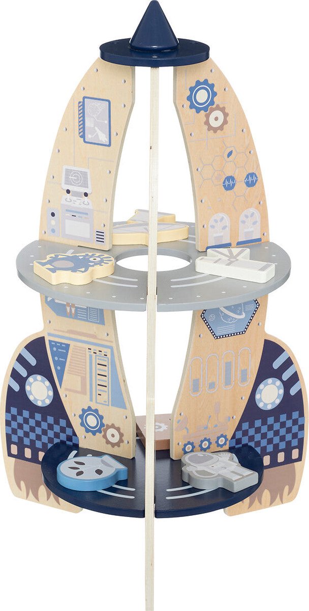 Atmosphera Kids Jouet en bois fusée - 42x42x60cm - Multicolore