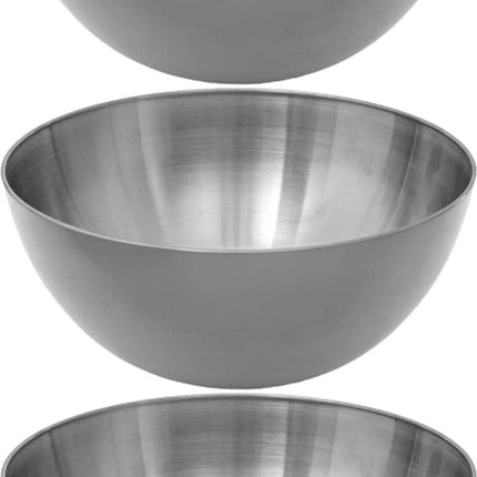 Secret de Gourmet - Saladiers/plats de service - lot de 3 - Inox - D24 cm