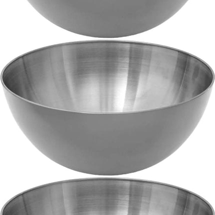Secret de Gourmet - 3x - Saladiers/plats de service - Acier inoxydable - D29/H13 cm