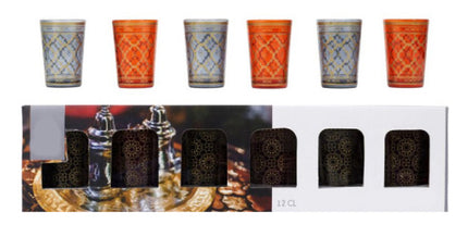 Verres à thé marocains avec motifs, lot de 6