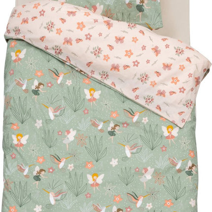 Atmosphera Kids Housse de couette avec 1 taie d'oreiller 140x200cm/65x65cm - Fée