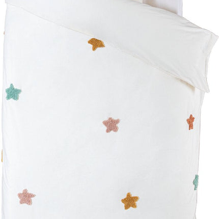Atmosphera Kids Housse de Couette 140x200cm/65x65cm Étoile avec 1 Taie d'Oreiller