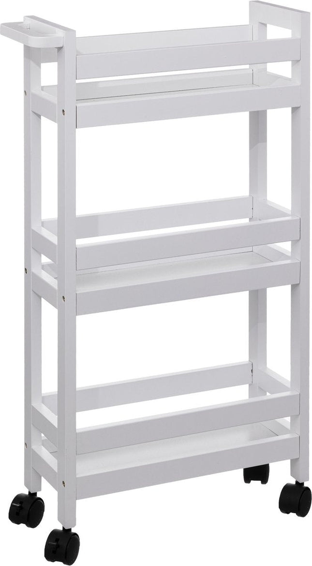 5Five Smalle keukentrolley 3 niveaus wit