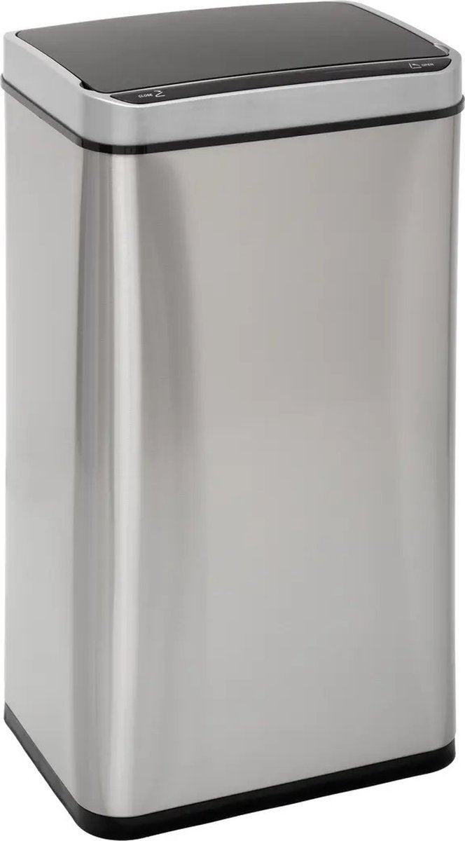 5Five Automatic waste bin/pedal bin - with motion sensor - silver - metal - 40 liters - 33 x 24 x 66 cm