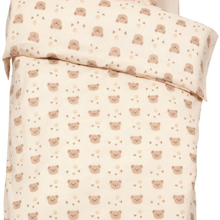 Atmosphera Kids Housse de couette Billie avec 1 taie d'oreiller 140x200cm/65x65cm ours