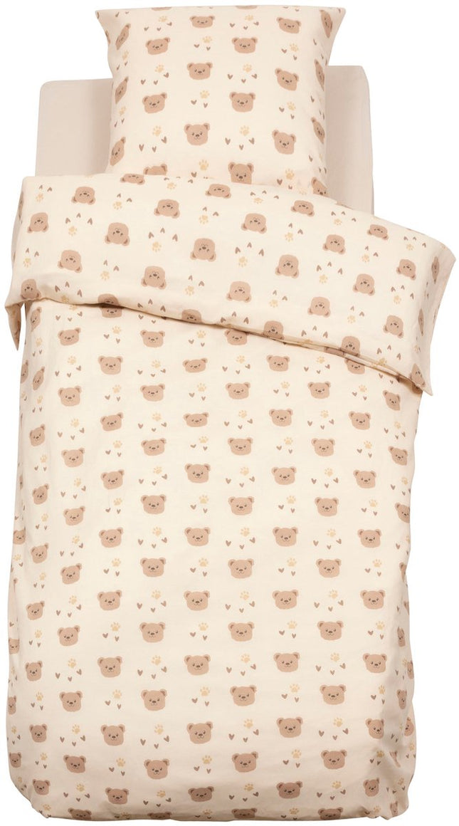 Atmosphera Kids Housse de couette Billie avec 1 taie d'oreiller 140x200cm/65x65cm ours