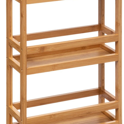 Chariot de cuisine - 3 niveaux - bambou - 36 x 15 x 74,5 cm