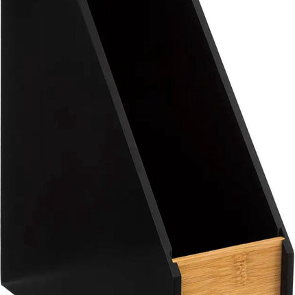 5Five porte-revues / cassette de magazines - noir - L9 x P25 x H30 cm - bois