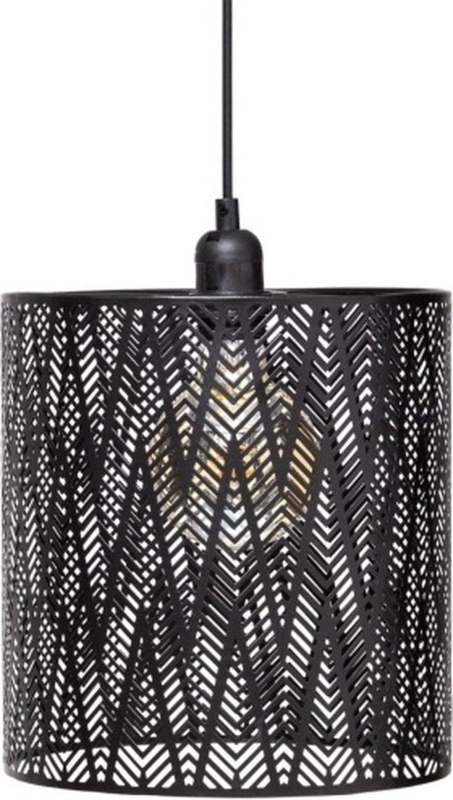Hanglamp opengewerkt Cota Zwart metaal