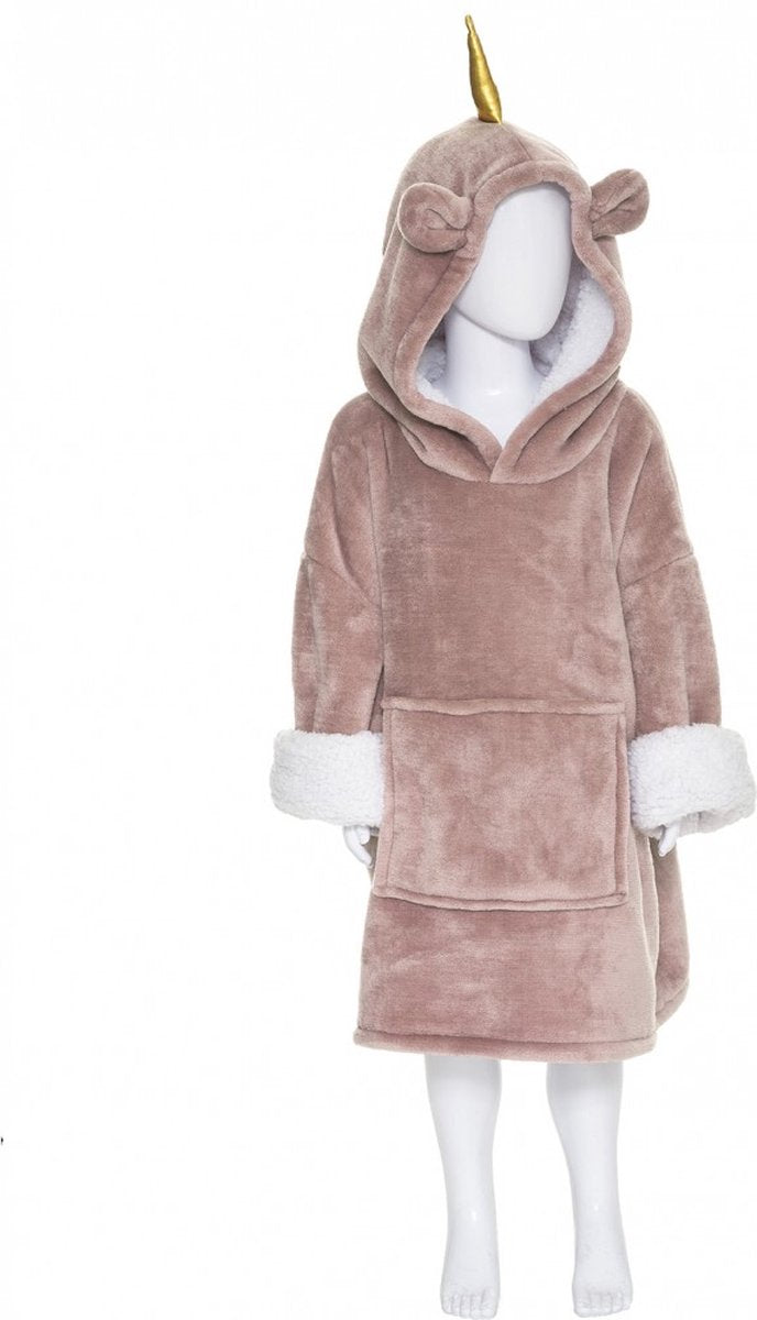 Sweater - Unicorn - Hood - Children - Pink