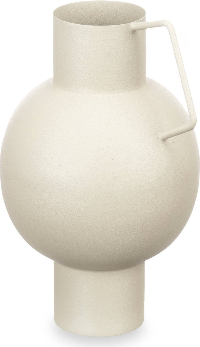 Metal vase in pastel color, H. 23 cm
