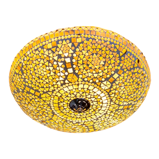 Plafonnier oriental teintes brun-beige Ø 38 cm