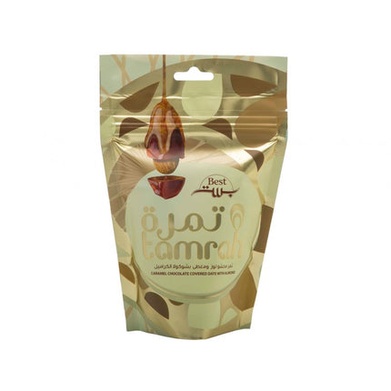 Dattes, caramel, chocolat et amande