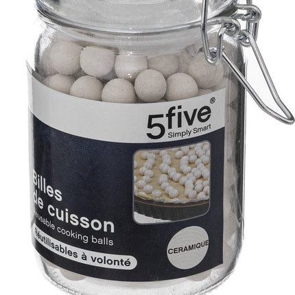 5Five Haricots de cuisson - Billes de cuisson en céramique 500 grammes - Perles de cuisson - Remplissage à blanc - Professionnel - Réutilisable/Durable