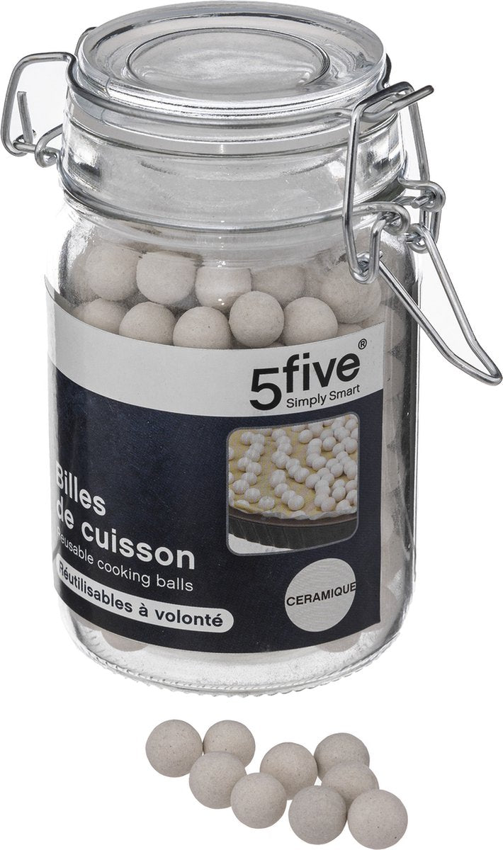 5Five Baking Beans - Ceramic Pie Weights 500 grams - Baking Pearls - Blind Baking Filling - Professional - Reusable / Durable