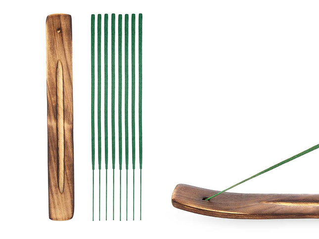 Ensemble de 50 bâtonnets d'encens au jasmin avec support en bois