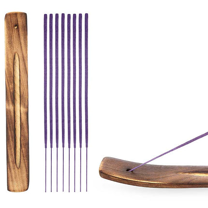 Ensemble de 50 bâtonnets diffuseurs de parfum à la lavande avec support en bois