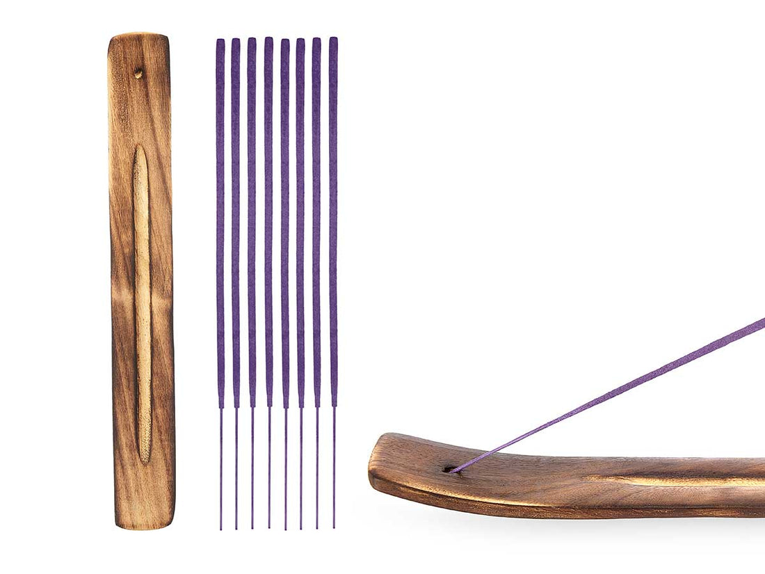 Set van 50 Lavendel Geurstokjes met Houten Houder