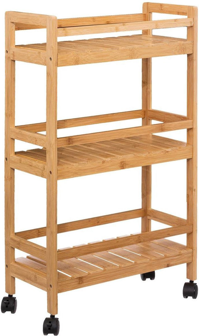 5Five Desserte de cuisine - marron - bois de bambou - 80 x 45 x 22 cm - meuble de cuisine
