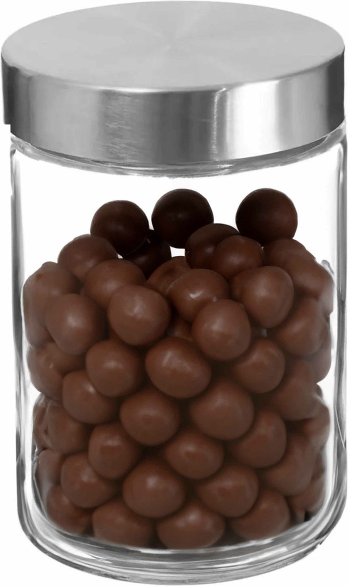 Secret de Gourmet voorraadpot glas 1,2 liter – met RVS-schroefdeksel