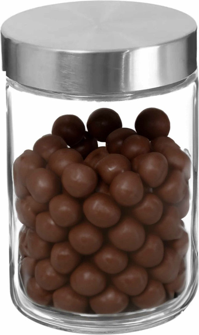 Secret de Gourmet Boîte de conservation - 1,2L - verre - couvercle en acier inoxydable - 750 ml - avec couvercle hermétique