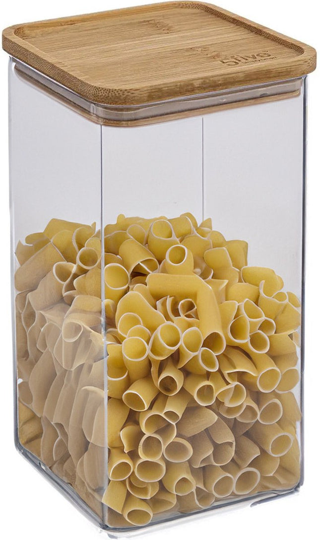 5Five - Boîte de conservation pour cuisine - Berlino - plastique/bambou - 1500 ml