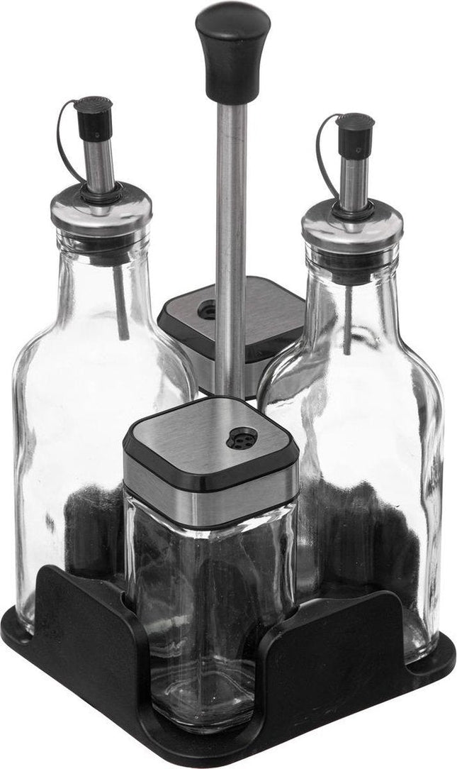 Ensemble d'herbes aromatiques en verre 4 pièces - Noir