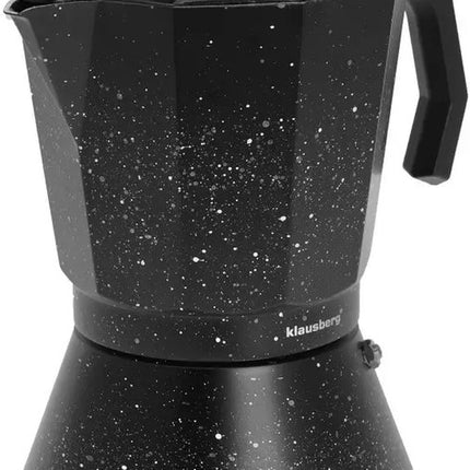Klausberg KB7161 Machine à expresso - Design Marbre Noir (12 Tasses) - Compatible toutes sources de chaleur