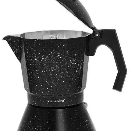 Klausberg KB7161 Machine à expresso - Design Marbre Noir (12 Tasses) - Compatible toutes sources de chaleur