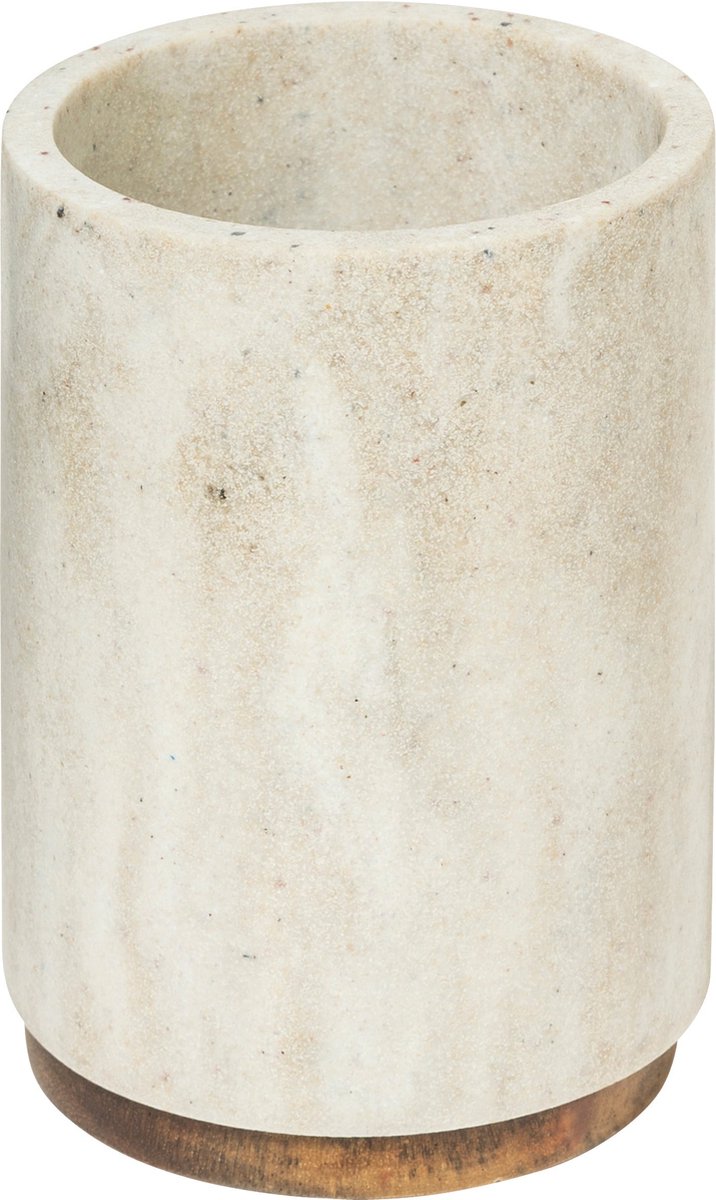 5Five Como Tandenborstelhouder - Marmereffect - Ø7xH11 cm - Beige