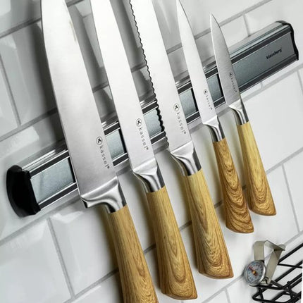 Klausberg KB7247 Magnetisch Messenrek - Ruimtebesparend Wandrek voor Messen en Metalen Keukengerei