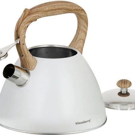 Klausberg KB-7264 bouilloire sifflante - 3L - inox - toutes sources de chaleur