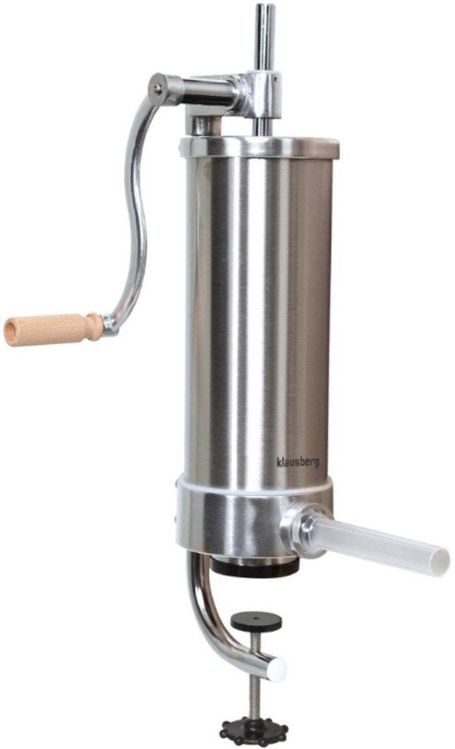 Klausberg KB-7926 Hachoir à saucisses vertical | Capacité 3 kg | Acier inoxydable | Avec 4 embouts de remplissage | Hachoir à viande | Machine à saucisses