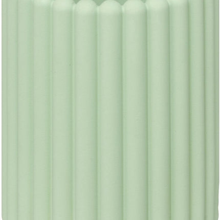 5Five Pot à brosses à dents - Cannelé - Ø8xH11cm - Vert