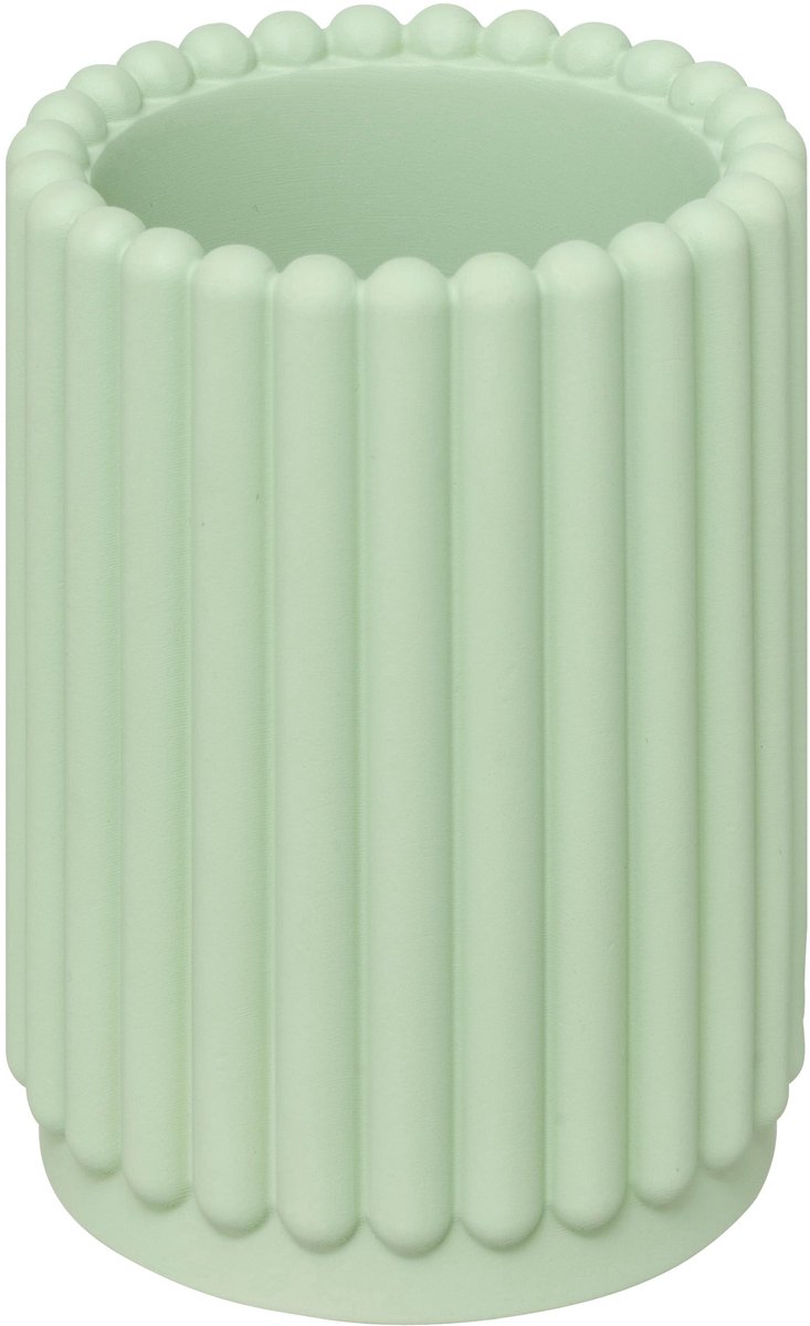 5Five Bonbon tandenborstelhouder geribbeld – mintgroen, polyresin