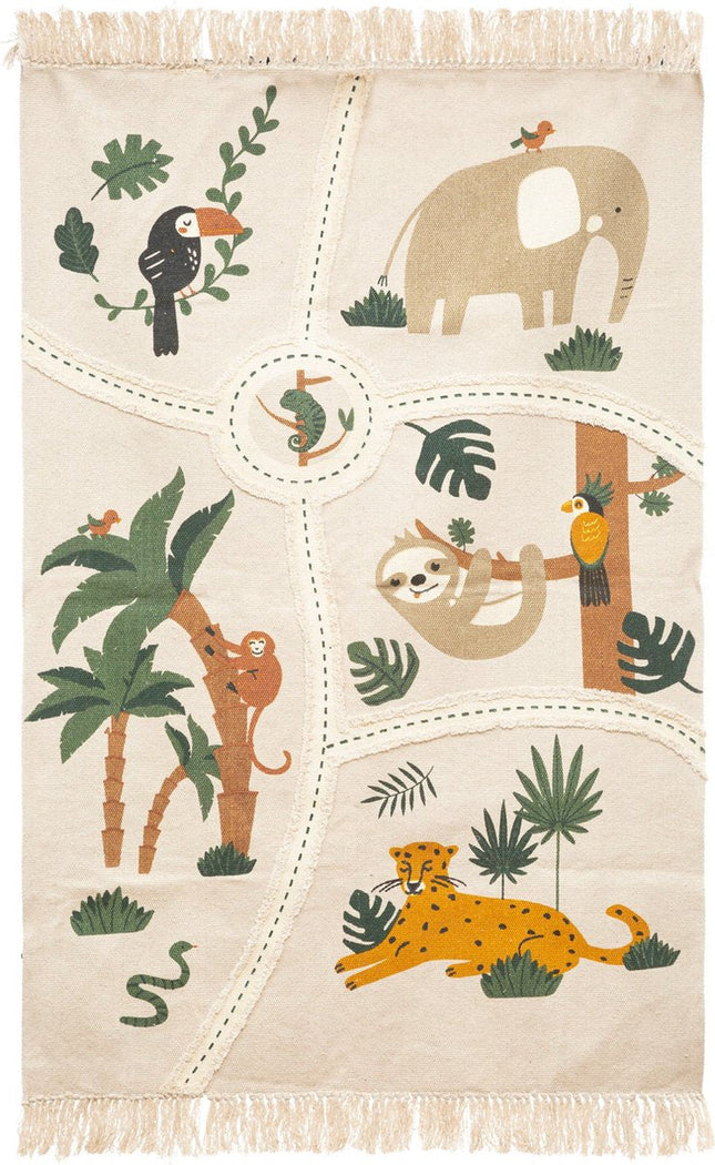 Tapis Atmosphera kids Jungle - 100 x 150 cm - Coton