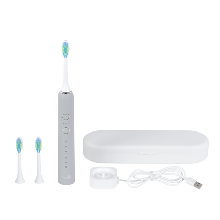 Husla Medic Cube Sonische Tandenborstel – 5 Poetsstanden – 3 Intensiteiten – Inclusief 3 Opzetborstels, Reisetui & Oplader