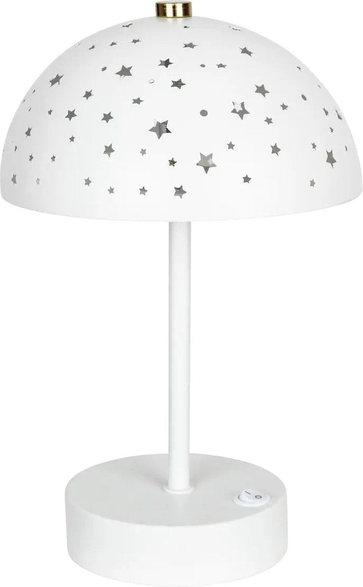 Atmosphera Kids Jabba Tafellamp Paddenstoel - Ø15xH26 cm - Wit