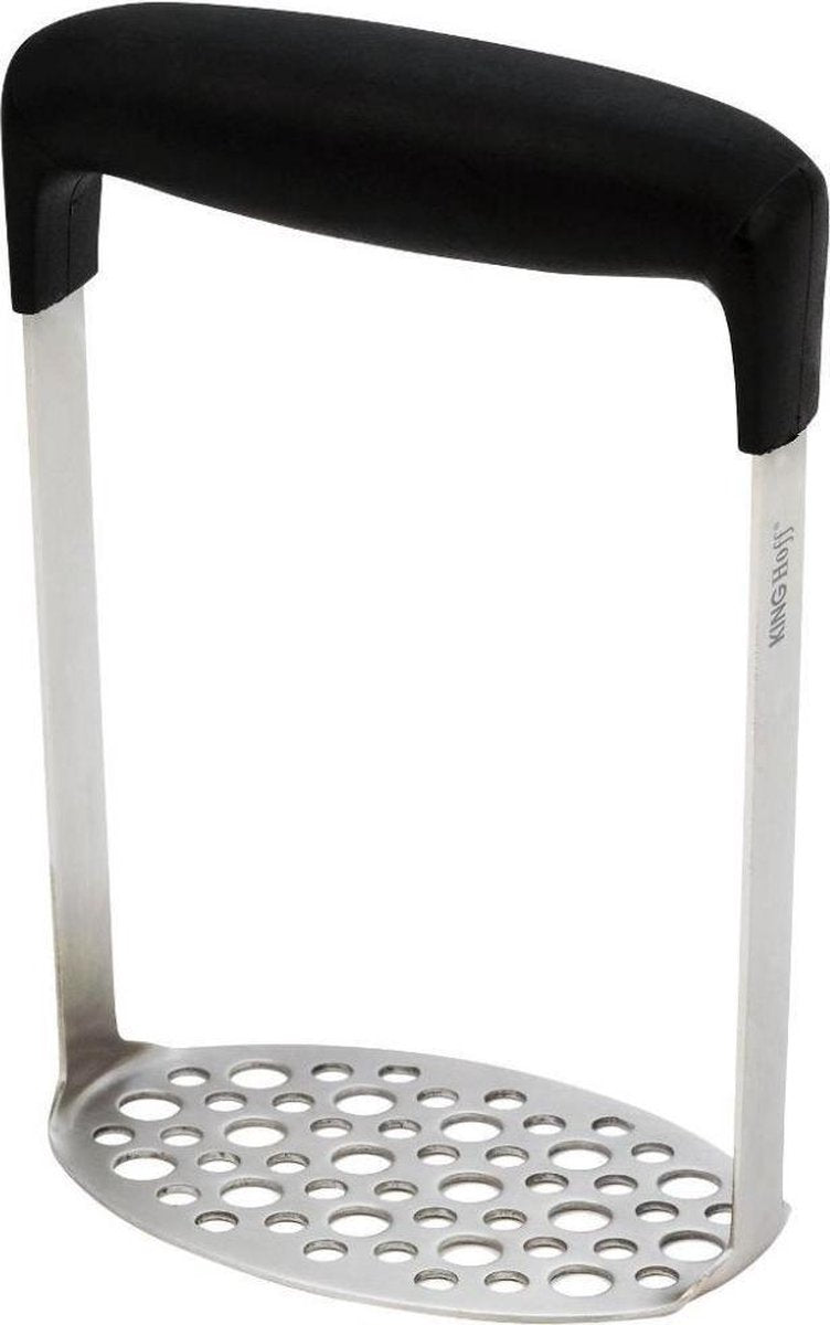 Kinghoff professioneller Kartoffelstampfer - Stampfer für Kartoffelpüree - Kartoffelstampfer mit komfortablem, ergonomischem Anti-Rutsch-Griff - spülmaschinenfest