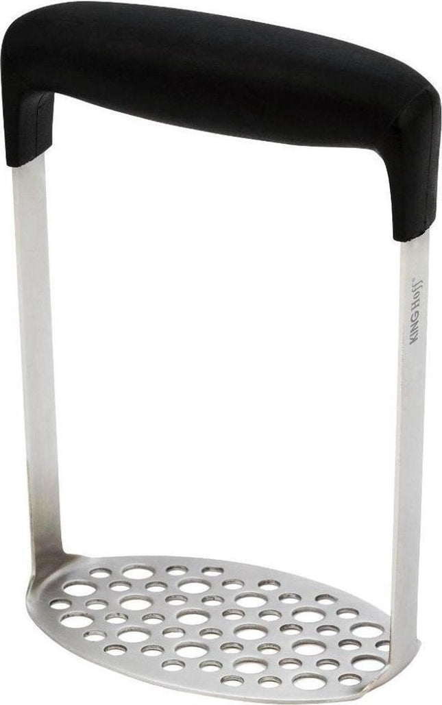 Pilon professionnel Kinghoff - Pilon à légumes - Pilon à pommes de terre avec poignée antidérapante ergonomique et confortable - Lavable au lave-vaisselle