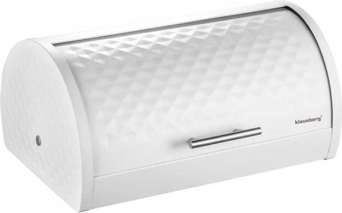 Brotbox aus Stahl – weiß – diamond