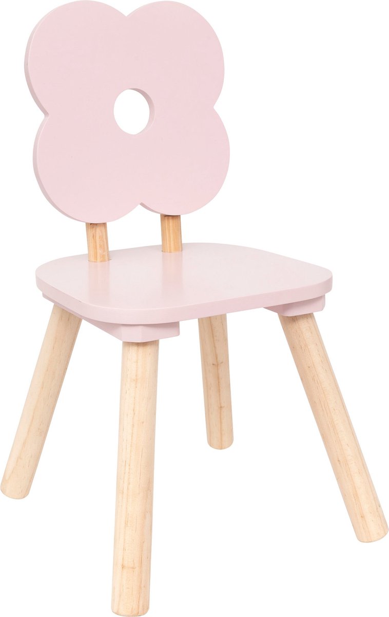 Atmosphera Kids kinderstoeltje Bloem – roze, van grenen en MDF