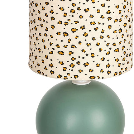 Lampe à poser enfant Atmosphera Kids Timéo sphérique Ø13x25cm - E14 non incluse - Léopard/Vert