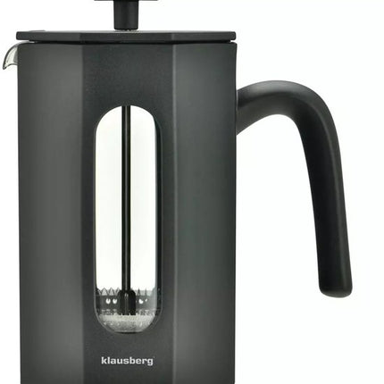 Klausberg KB7678 Cafetière à Piston et à Thé - 0.80L - Acier Inoxydable & Verre Borosilicate - Design Octogonal - Sûr et Compatible Lave-Vaisselle